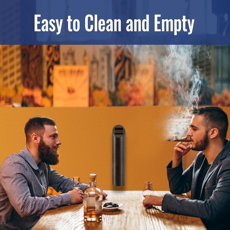 Dashu Wall Mounted Outdoor Cigarette Butt Receptacle.Cigarette Disposal Container,Cigarette Butt Can for Outside,Smokeless Ashtray Keep Your Patio Space Clean - Image 5